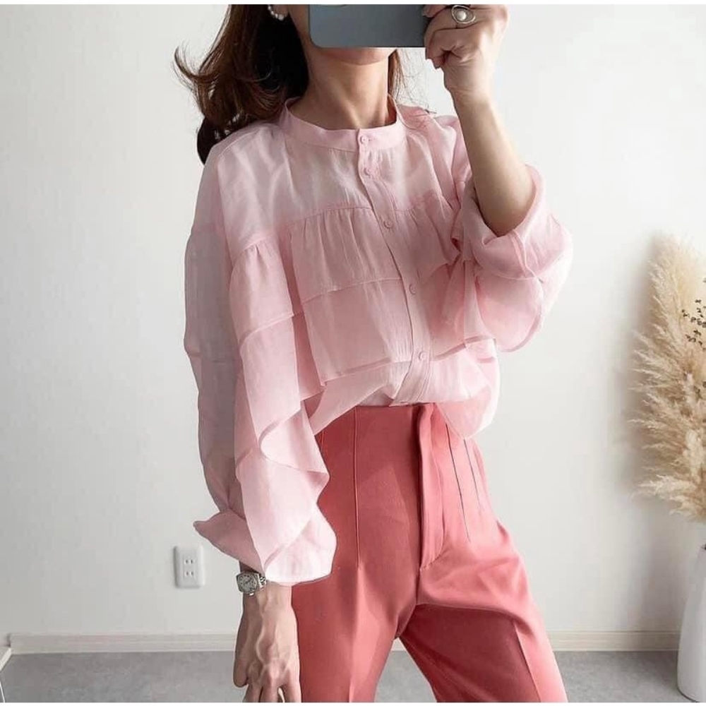 Zara Ruffled Romantic blouse - Picture 11 of 13
